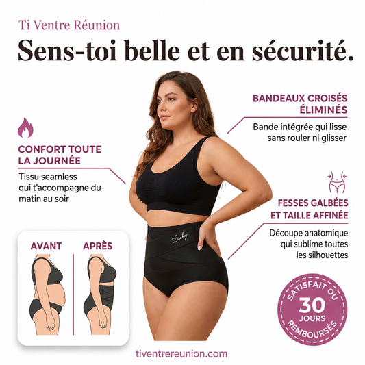 Slip gainant taille haute — maintien du ventre