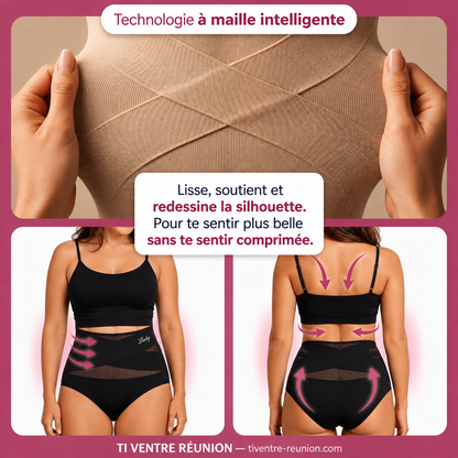 Slip gainant taille haute — maintien du ventre